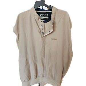 Zero Restrictions Golf Vest. Tan Greenbrier. Pockets. Lightweight. Mens XL. EUC